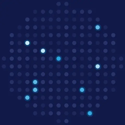 Test: the scan, bright binders among dim spots